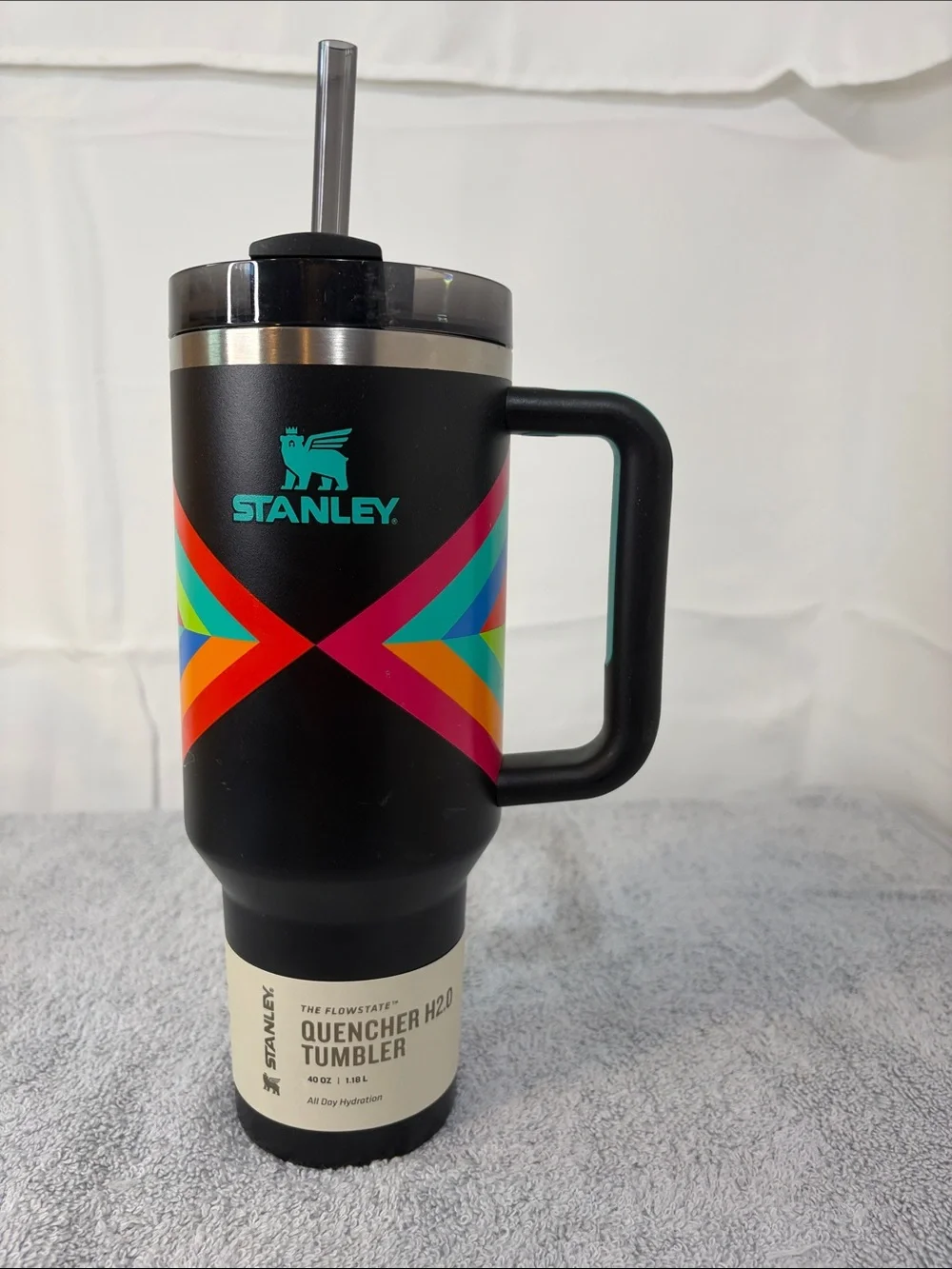 Stanley Quencher H2.0 tumbler Chevron Accents NWT. Some small scratches